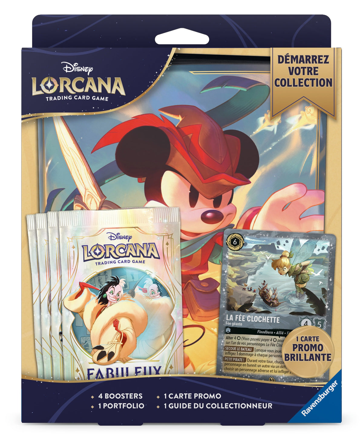 Disney Lorcana Set Fabuleux Chapitre 9 - 4 Boosters + Carte Promo Brillante