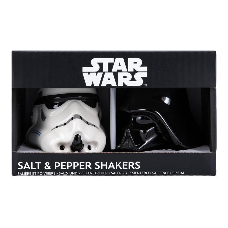 STAR WARS - SALT AND PEPPER SHAKERS - DARTH VADER AND STORMTROOPER