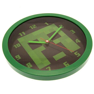 Horloge Murale Minecraft Creeper Vert