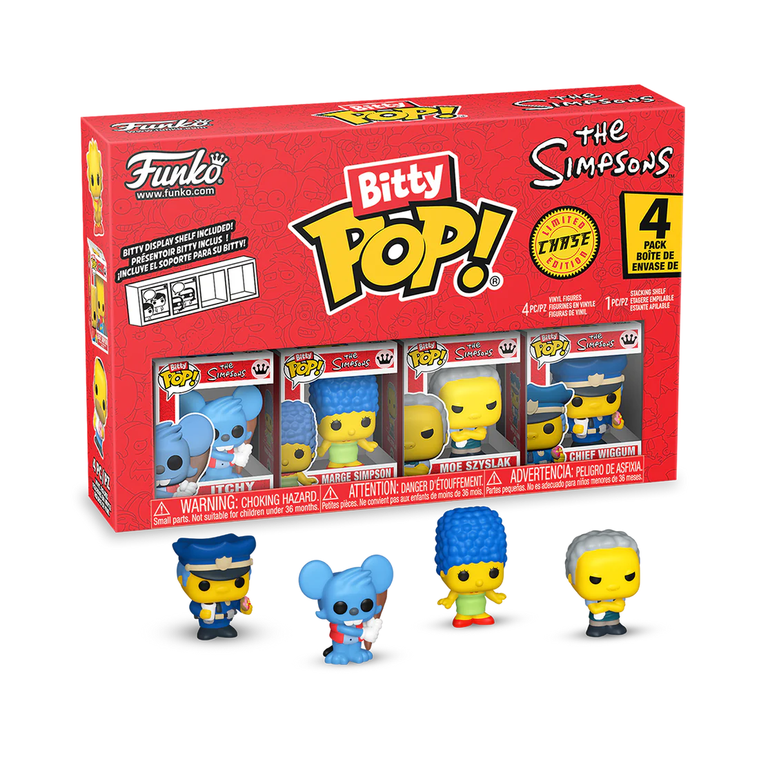 Les Simpsons Bitty Pop! - Itchy - Marge - Moe Boîte