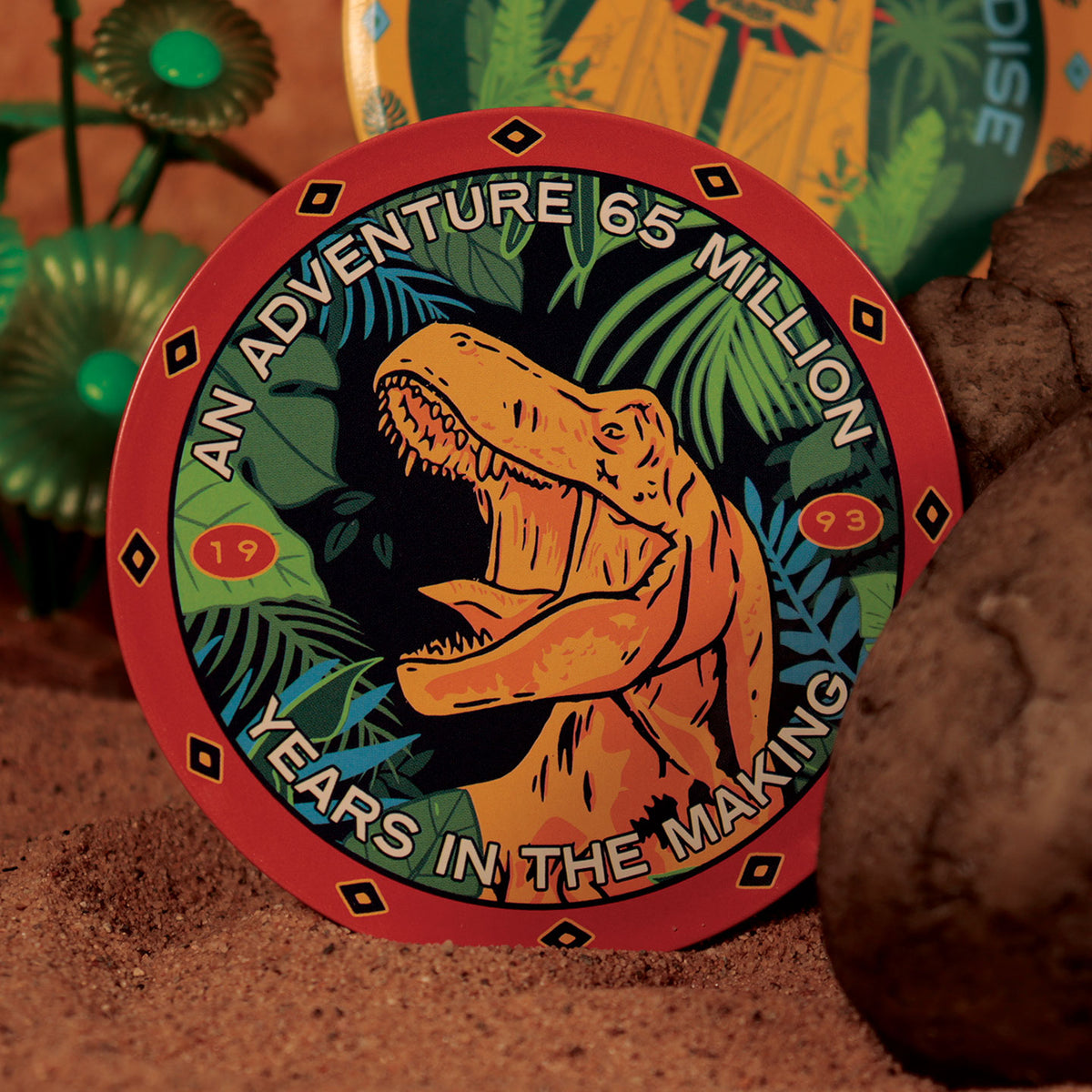 Jurassic Park - Lot de 4 Sous-Verres en Métal