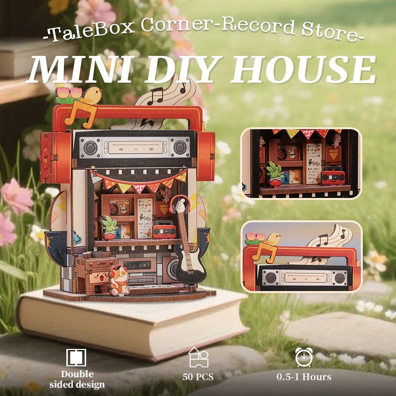 Mini Maison Magasin de Disques DIY - 52 pièces