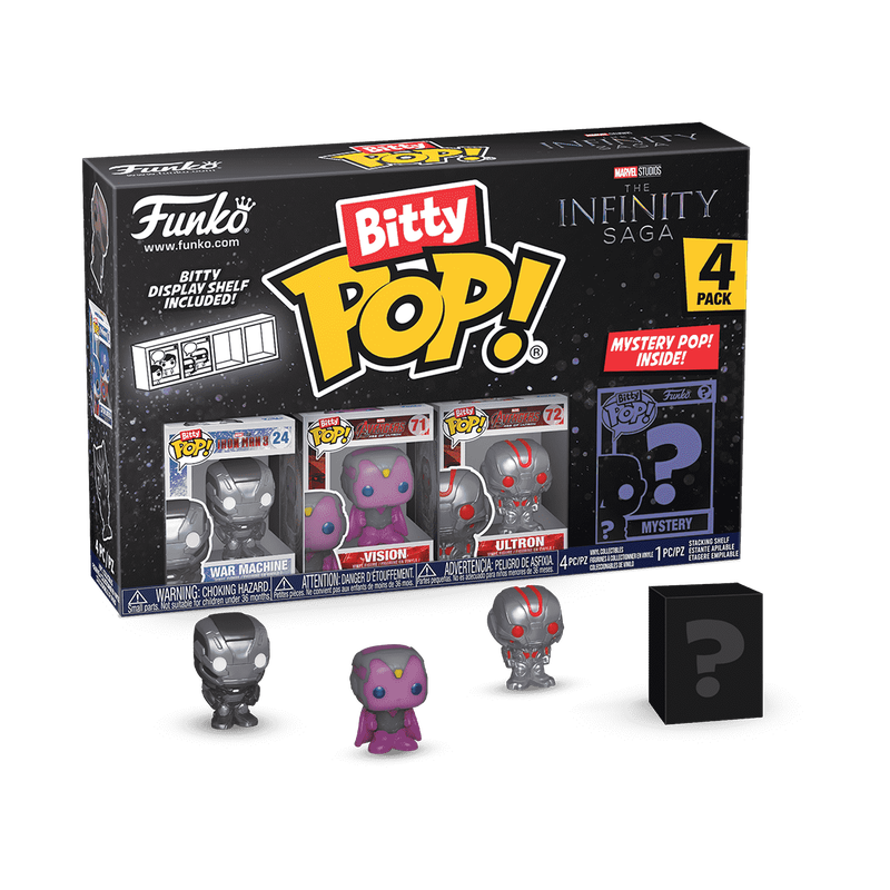 MARVEL - SET OF 4 BITTY POP! - WAR MACHINE - VISION - ULTRON