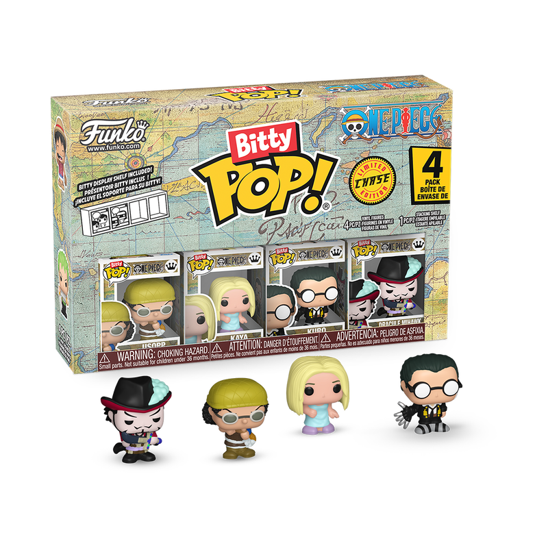 Lot de 4 Bitty Pop! One Piece - Usopp - Kaya - Kuro