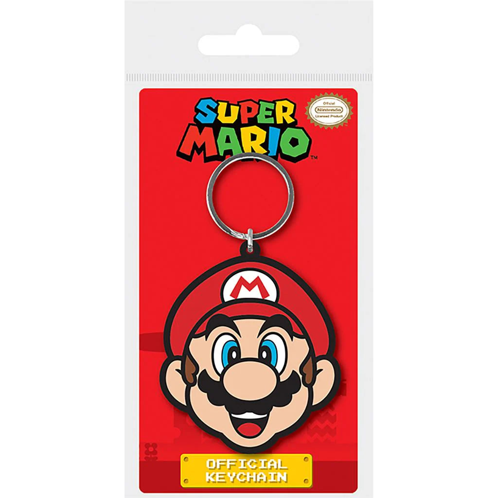 Porte-clés Super Mario en caoutchouc de 6cm