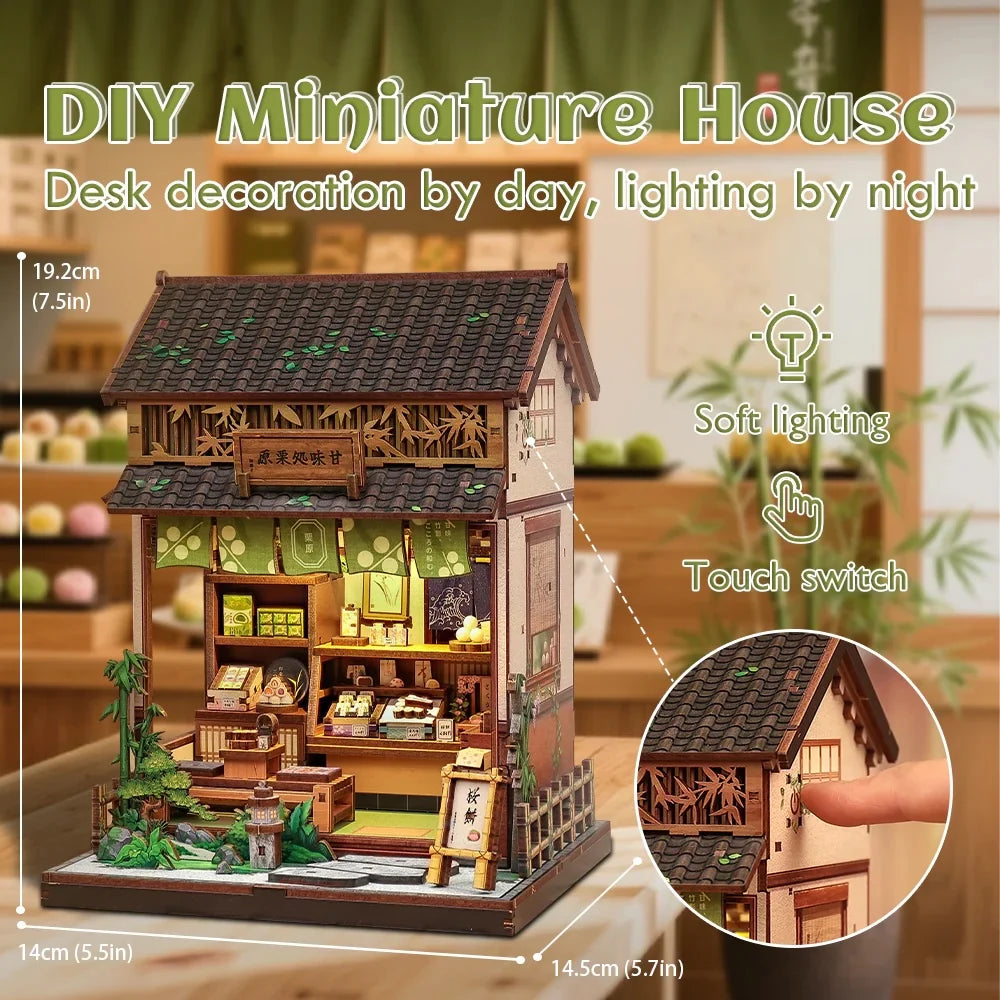 Maison Miniature Kanmi-Dokoro Kurihara DIY - 227 pièces et éclairage LED
