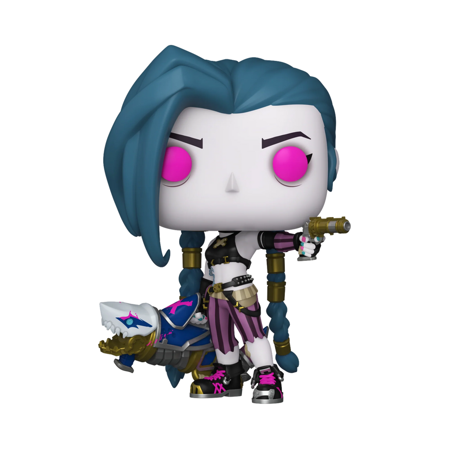 Figurine Funko Pop Arcane Jinx N°1602 - Vinyle 10cm - Cheveux bleus iconiques - League of Legends collector