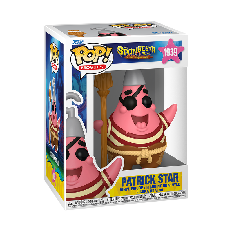 Bob l'Éponge - Figurine Pop! Patrick l'Étoile de Mer (Pirate) N°1939