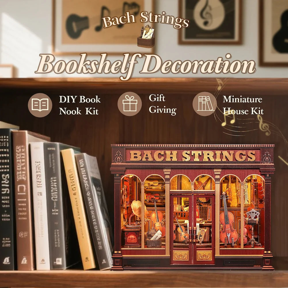Maison Miniature Bach Strings DIY - 285 pièces et éclairage LED