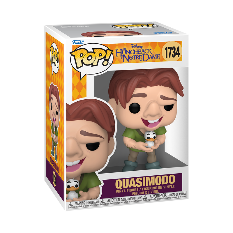 Le Bossu de Notre-Dame - Figurine Pop! Quasimodo avec oiseau N°1734 - en boîte