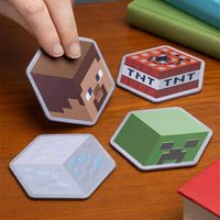 Minecraft - Lot de 4 Sous-Verres en Métal