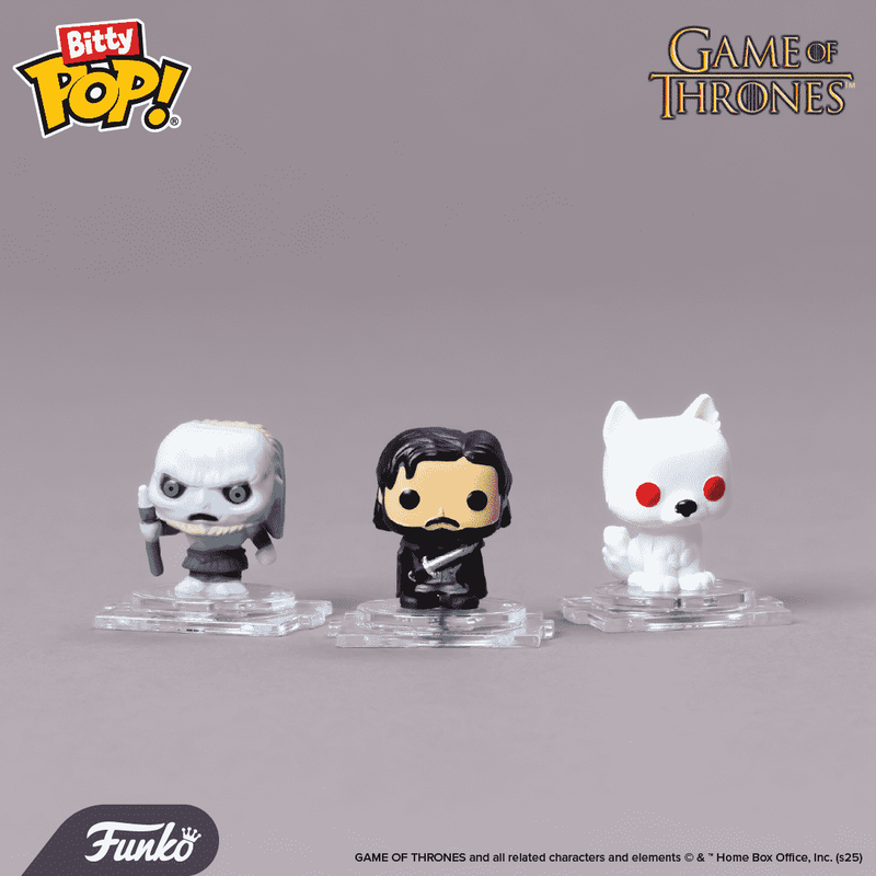 Bitty Pop! Game of Thrones - Jon Snow - Fantôme - Marcheur Blanc