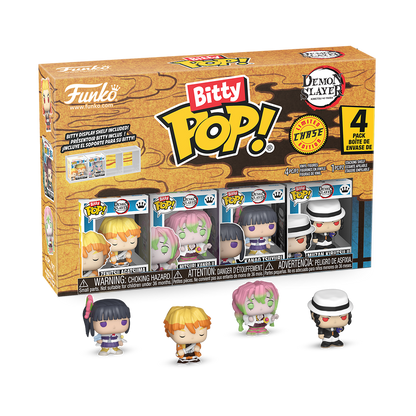 Lot de 4 Bitty Pop! Demon Slayer - Zenitsu - Mitsuri - Kanao