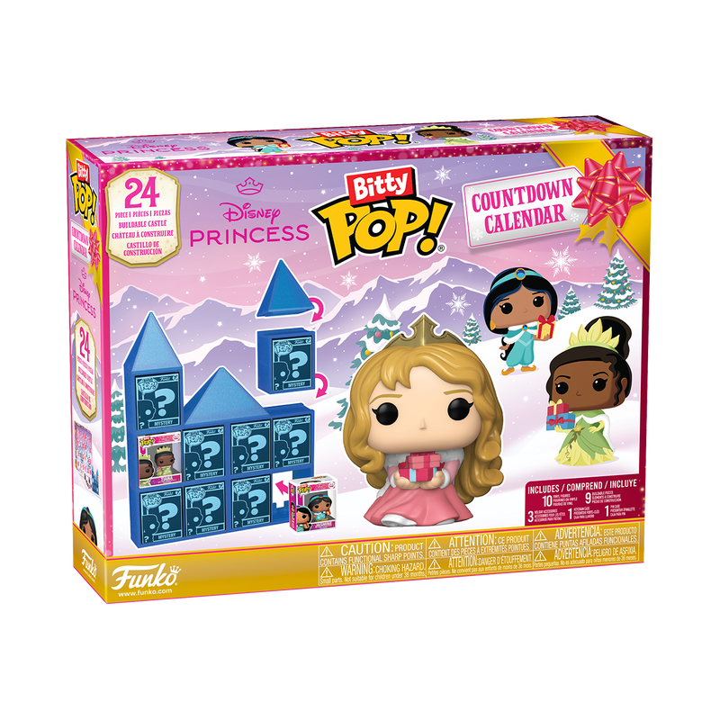 Calendrier de l'Avent Princesses Disney Bitty Pop! 2025 Boîte Avant