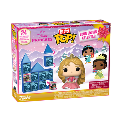Calendrier de l'Avent Princesses Disney Bitty Pop! 2025 Boîte Avant