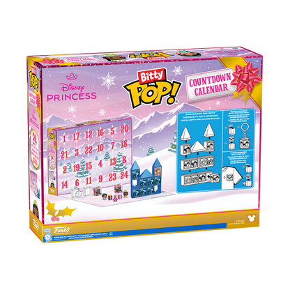 Calendrier de l'Avent Princesses Disney Bitty Pop! 2025 Boîte Arrière