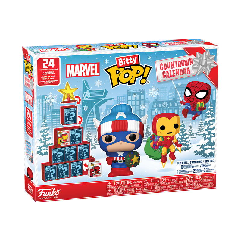 Calendrier de l'Avent Marvel Comics Bitty Pop! 2025 Boîte Avant