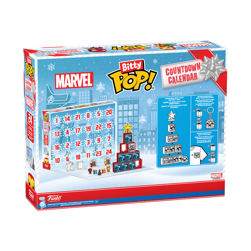 Calendrier de l'Avent Marvel Comics Bitty Pop! 2025 Boîte Arrière