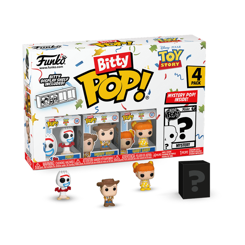 Bitty Pop! Toy Story Lot de 4 - Fourchette - Shérif Woody - Gabby Gabby