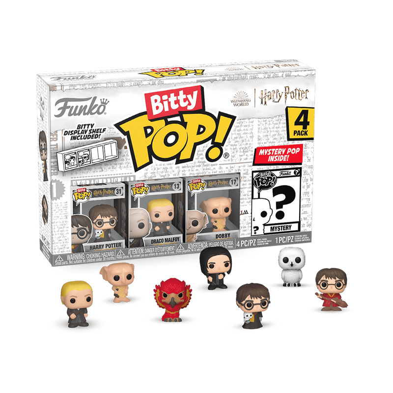 HARRY POTTER - SET OF 4 BITTY POP! - HARRY - DRAGO - DOBBY