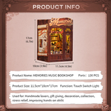 Book Nook Librairie Musicale Memories DIY - 136 pièces et éclairage LED Info