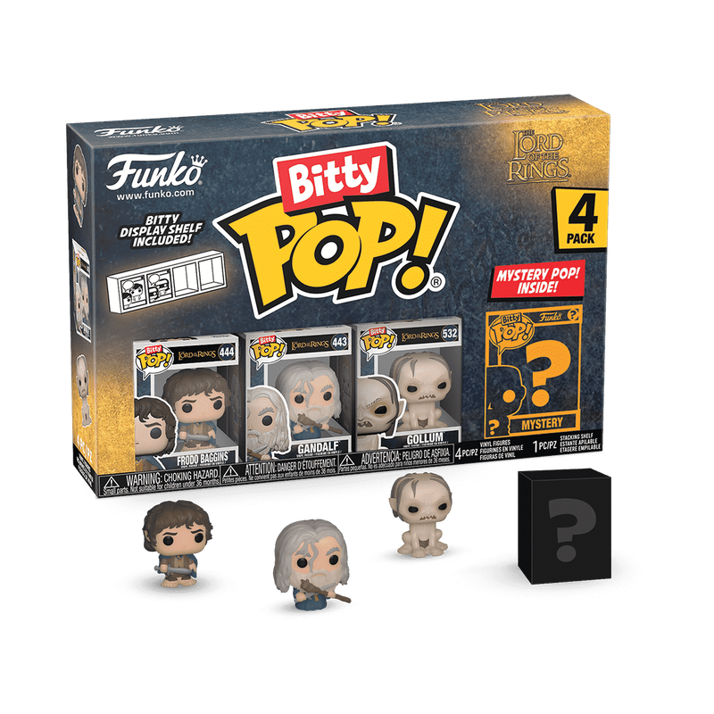 THE LORD OF THE RINGS - 4 BITTY POP! PACK - FRODO - GANDALF - GOLLUM