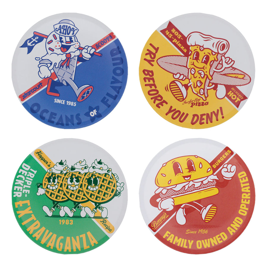 STRANGER THINGS - SET OF 4 METAL COASTERS