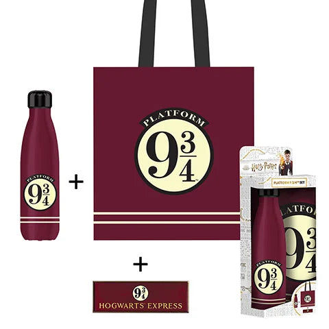 HARRY POTTER - PACK 3 PRODUITS - BOUTEILLE + TOTE BAG + MAGNET