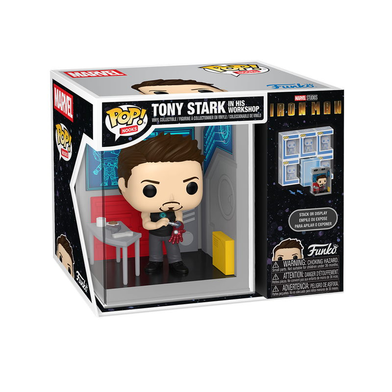 Marvel - Figurine Pop! Nooks Tony Stark dans son Atelier