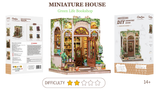 Maison Miniature Librairie Vie Verte DIY - 196 pièces et éclairage LED Difficulté