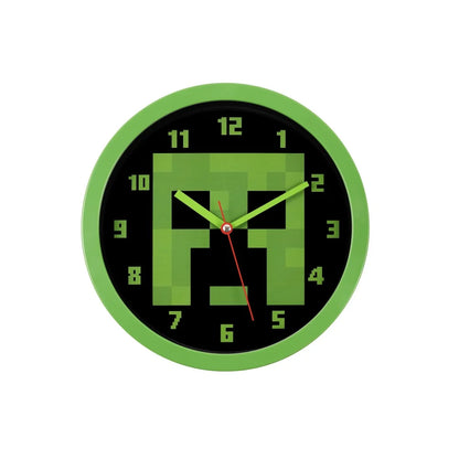 Horloge Murale Minecraft Creeper Vert
