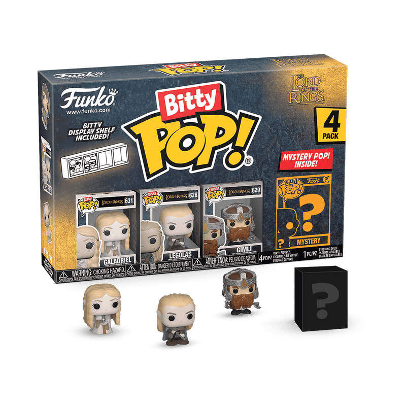 THE LORD OF THE RINGS - LOT OF 4 BITTY POP! - GALADRIEL - LEGOLAS - GIMLI