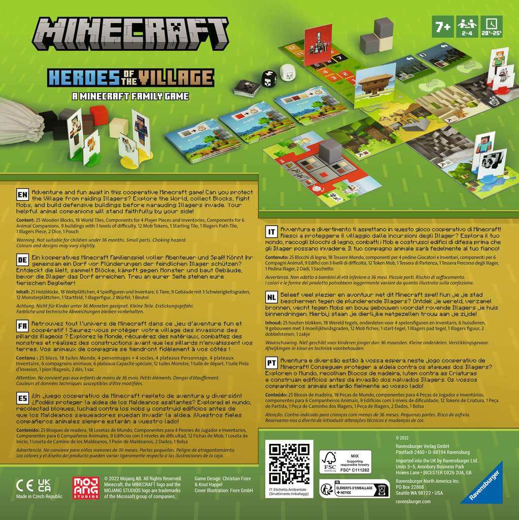 Minecraft Heroes of the Village Jeu Ravensburger