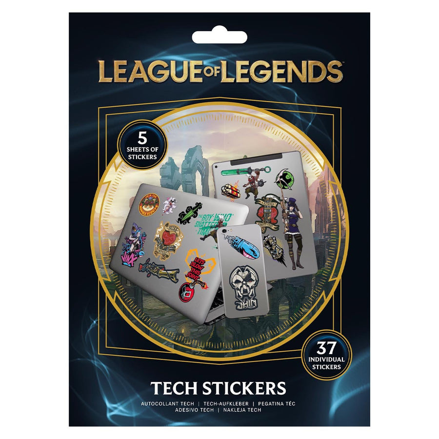 Stickers League of Legends - Pack de 37 Autocollants Tech