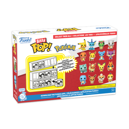 Bitty Pop! Pokémon -  Salamèche - Voltali - Lokhlass - Rattata Boîte
