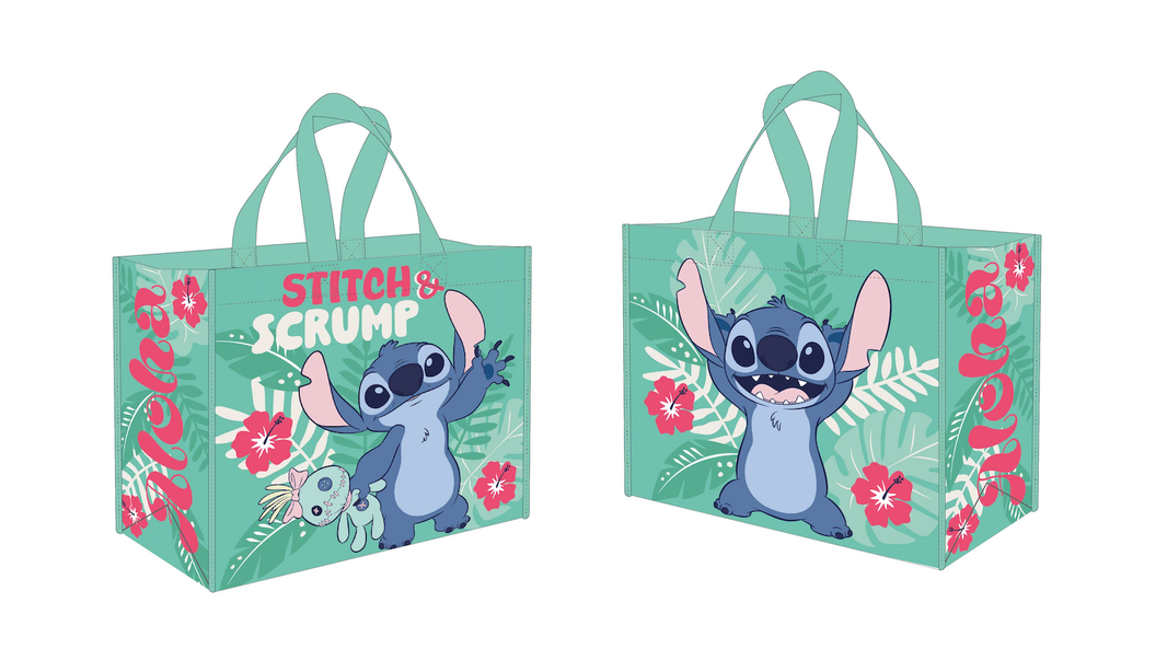 Sac Cabas Disney Stitch & Souillon - Motif Tropical