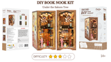 Book Nook Sous L'Arbre de Sakura DIY - 214 pièces et éclairage LED Difficulté