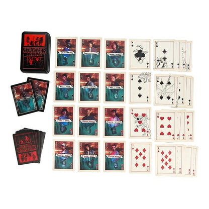 Jeu de Cartes Stranger Things - Boîte Métal Rétro