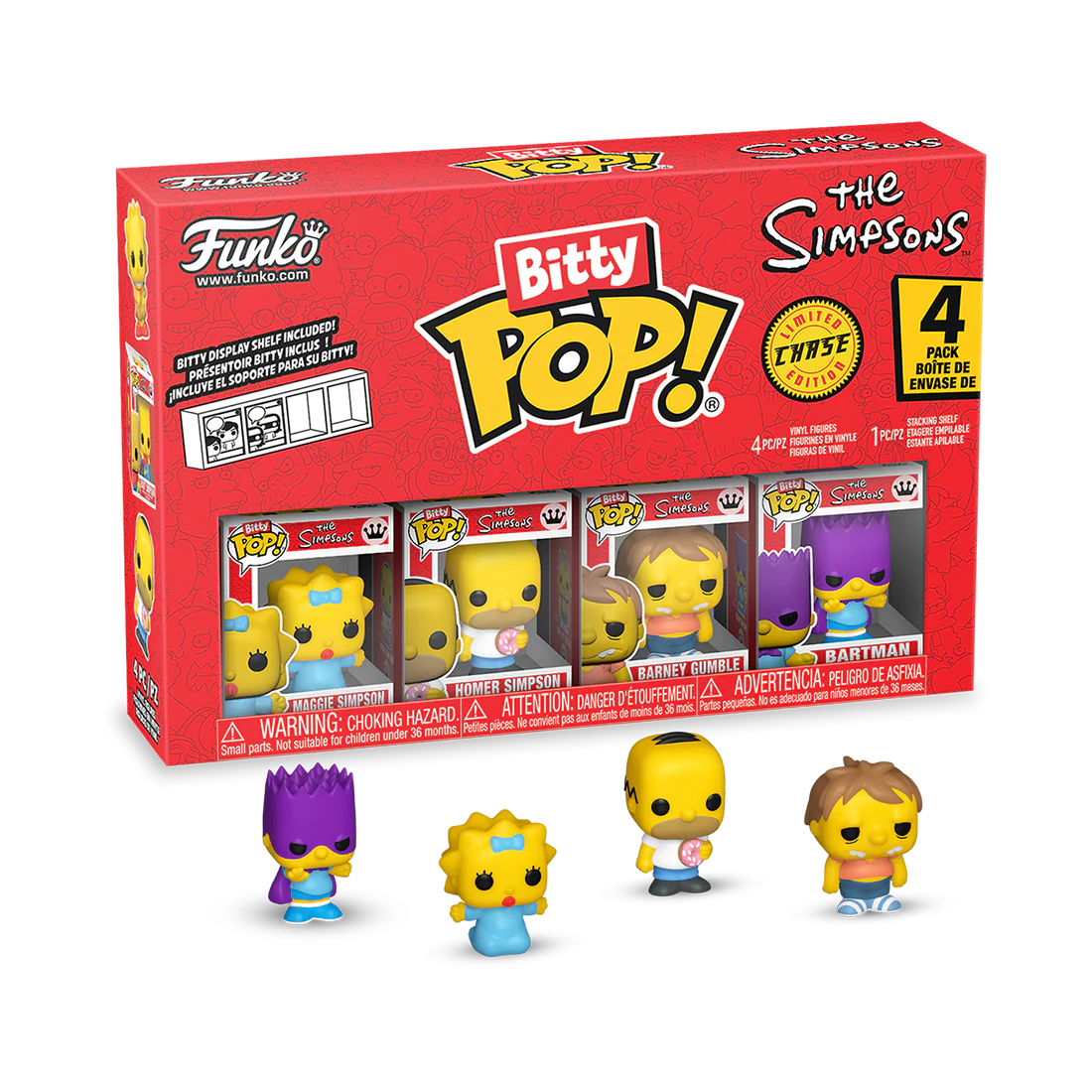 Les Simpsons Bitty Pop! - Maggie - Homer - Barney Boîte