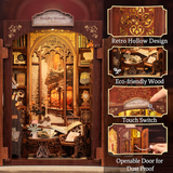 Book Nook Librairie des Mémoires DIY - 127 pièces et éclairage LED Info