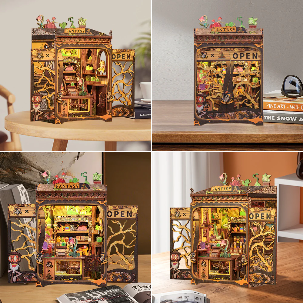 Maison Miniature Magasin Plantes Féériques DIY - 146 pièces et éclairage LED Assemblé