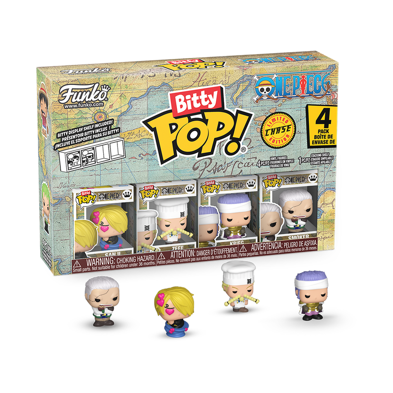 Lot de 4 Bitty Pop! One Piece - Sanji - Zeff - Krieg