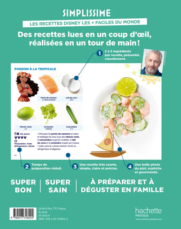 Livre de Recettes Disney - Simplissime Les Recettes Les + Faciles du Monde