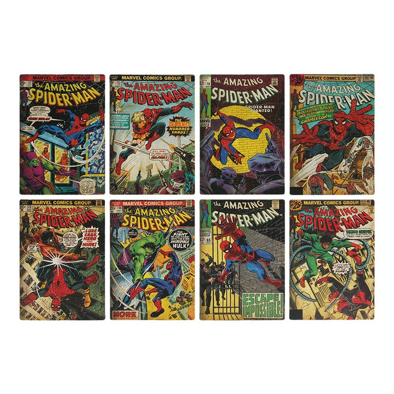 Marvel - Lot de 8 Sous-Verres Spider-Man Comic Book Sous-verres