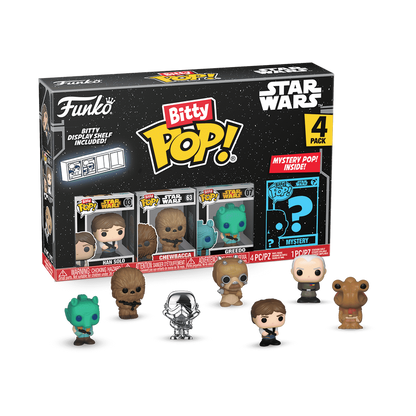 STAR WARS - LOT OF 4 BITTY POP! - HAN SOLO - CHEWBACCA - GREEDO