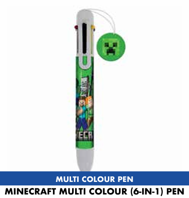 Stylo Minecraft 6 couleurs