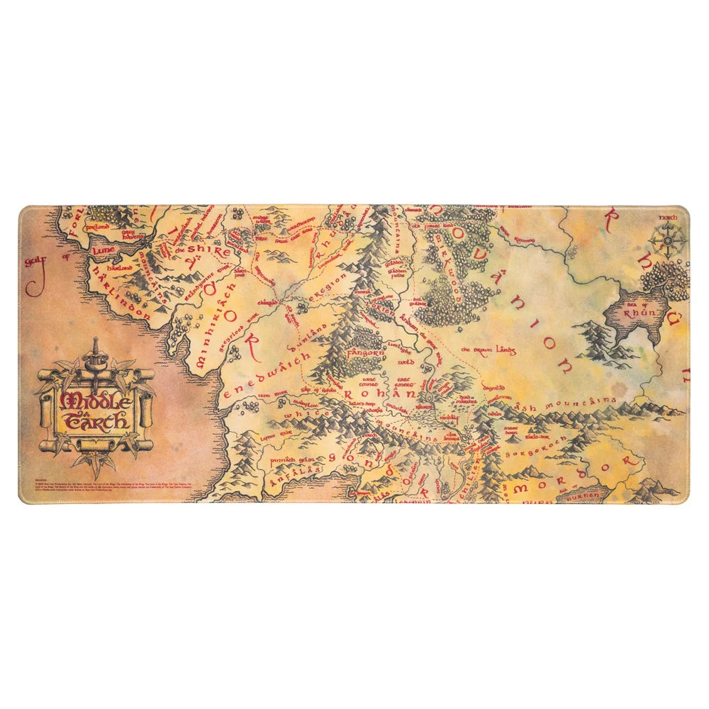 Tapis de souris XL Le Seigneur des Anneaux - Carte de la Terre du Milieu