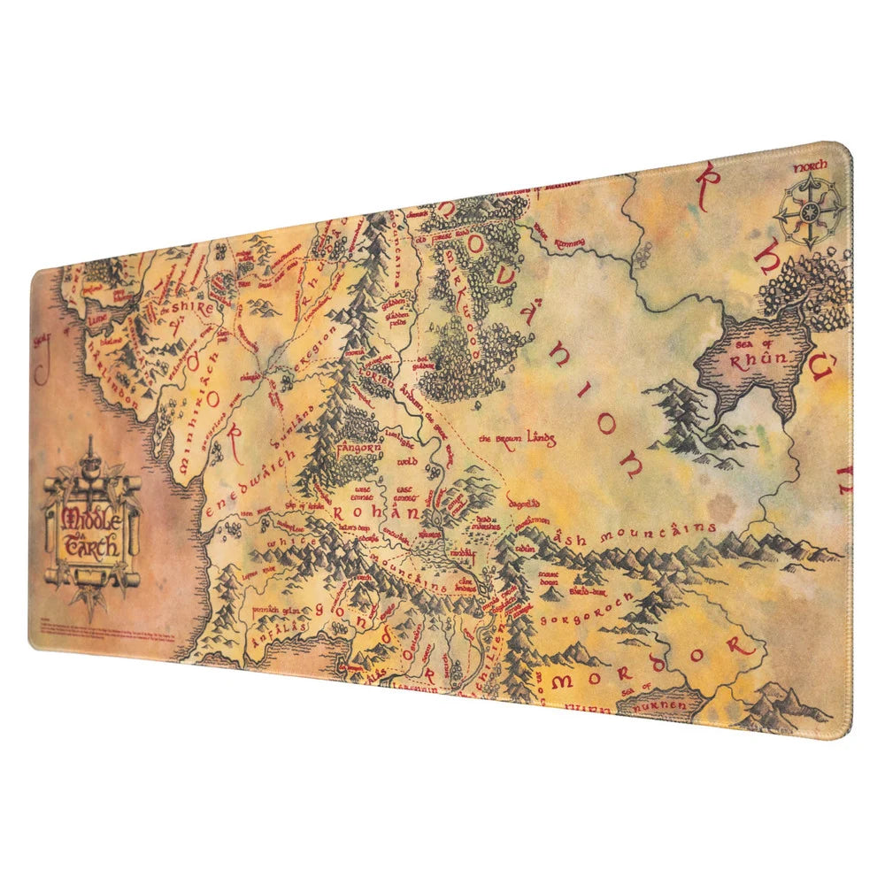 Tapis de souris XL Le Seigneur des Anneaux - Carte de la Terre du Milieu