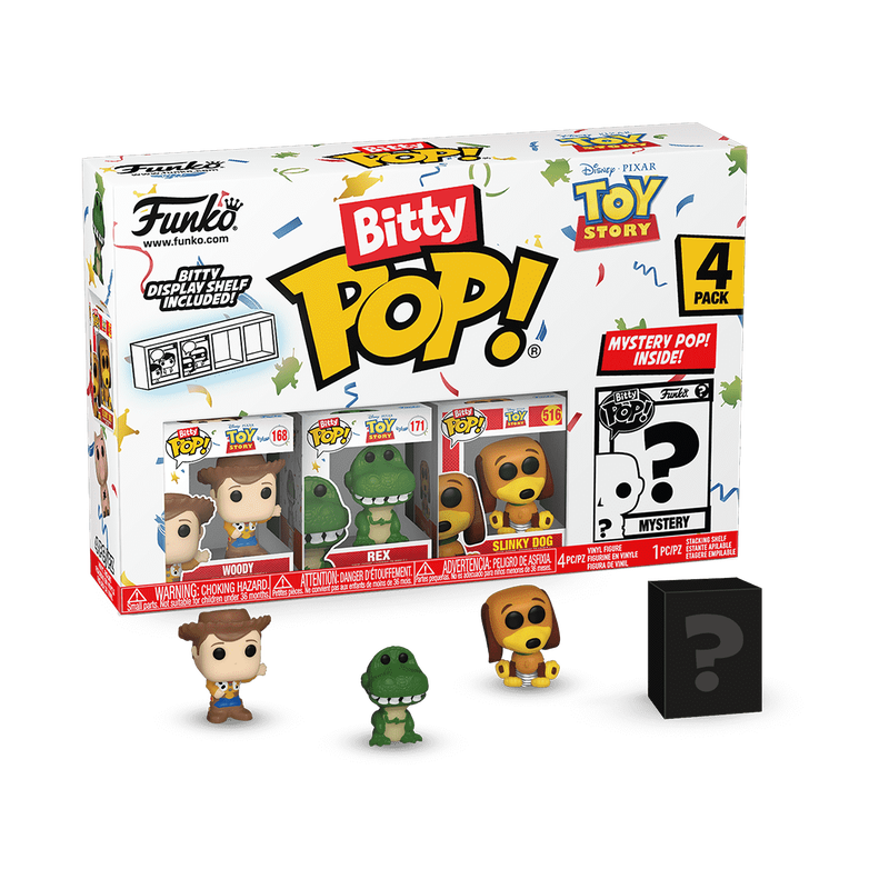 Bitty Pop! Toy Story Lot de 4 - Woody - Rex - Zigzag