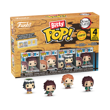 Lot de 4 Bitty Pop! Demon Slayer - Tanjiro - Sabito - Makomo